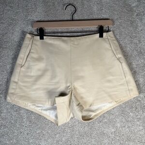 David Lerner Women's Large 100% Lambskin 3"‎ Inseam Shorts Satin Lined READ
